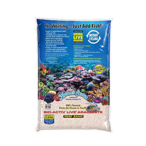 World Wide Imports Nature's Ocean Bio-Activ Live Marine Aragonite - Samoa Pink Reef Sand Samoa Pink 20 lbs - WI 10801